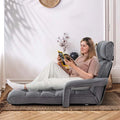 6 Position Adjustable Floor Sofa Bed, Folding Lazy Sofa Chaise Lounger Recliner with Armrests & Footrests for Living Room, Bedroom & Gaming